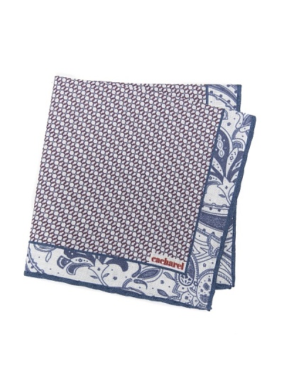 Платок нагрудный льняной с узорами - A051SZ090KTNIY23-KTN3 Платок муж. (200)