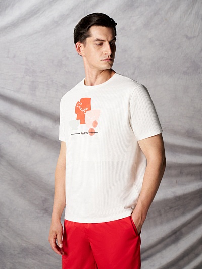 Футболка трикотажная с абстрактным принтом - G051SZ0110CRAG Футболка муж. (VR013, 2XL)