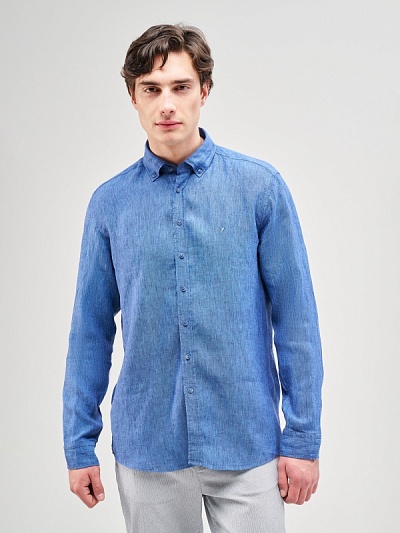 Рубашка льняная приталенная - G051SZ0040CAHAREXC Сорочка муж. (VR073, 2XL)