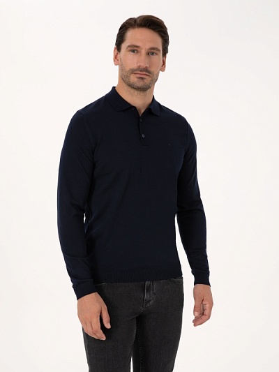 Поло с длинным рукавом из смесовой шерсти - G051SZ0TK0ELIP_25K Кофта муж. (VR033, 2XL)