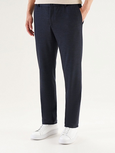 Брюки классические из смесовой шерсти зауженные - G051SZ0030WEAT/P Брюки муж. (VR100, 52, 6)