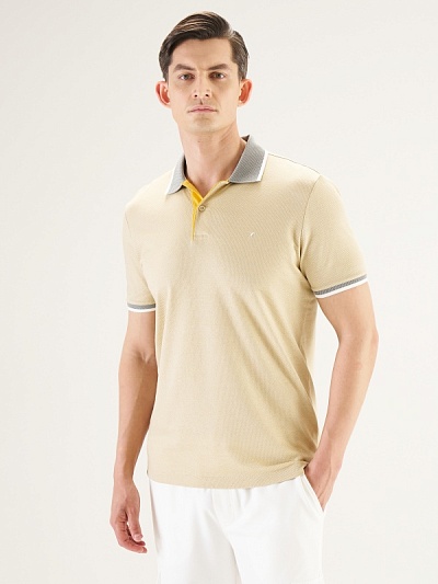 Футболка-поло с контрастным воротником - G051SZ0110BLOS Футболка муж. (VR072, S)