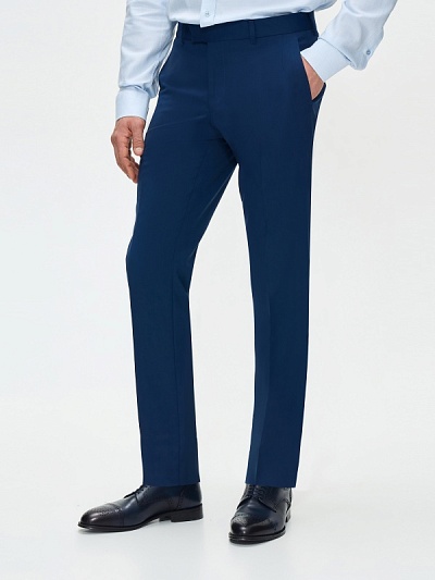 Брюки классические из шерсти зауженные - G051SZ0030SEBBIE/P Брюки муж. (VR059, 54, 6)