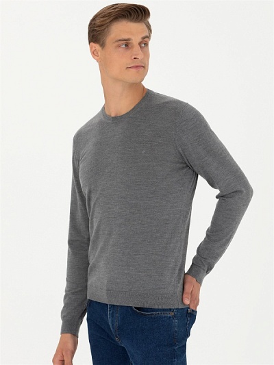 Джемпер из шерсти с добавлением кашемира и шелка - G051SZ0TK0CASSA Кофта муж. (VR024, L)