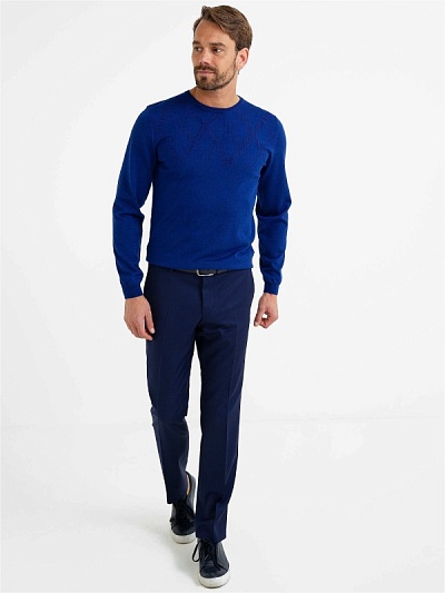 Брюки классические из шерсти зауженные - G051SZ0030LEBBIE/P Брюки муж. (VR059, 56, 6)