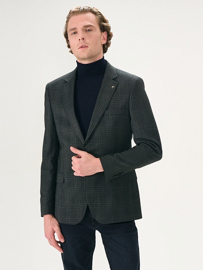Пиджак в клетку из смесовой шерсти - G051SZ0020ERIC/C Пиджак муж. (VR054, 52, 6)