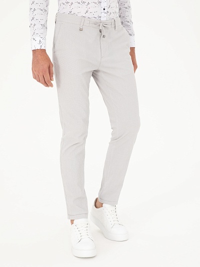 Брюки повседневные на кулиске зауженные - G051SZ0780RABI Брюки муж. (VR001, 32, 32)