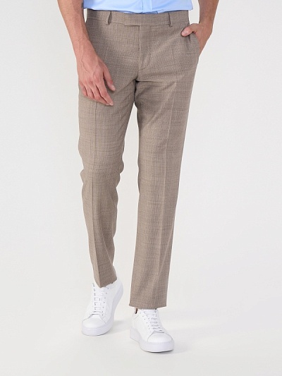 Брюки классические из смесовой шерсти зауженные - G051SZ0030PIU/P Брюки муж. (VR052, 56, 6)