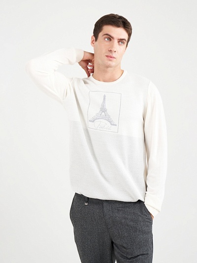 Джемпер из смесовой шерсти - G051SZ0TK0WAGA Кофта муж. (VR013, M)