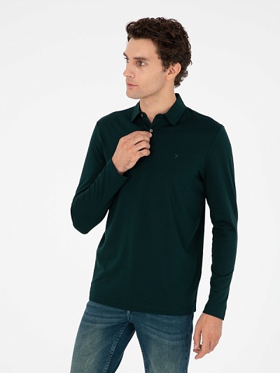 Поло с длинным рукавом из хлопка - G051SZ0820HERBERT Толстовка муж. (VR055, XL)