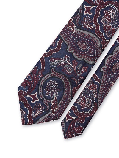 Галстук жаккардовый с узором пейсли - A051SZ090KA1K9MIKRCOT Галстук муж. (999)