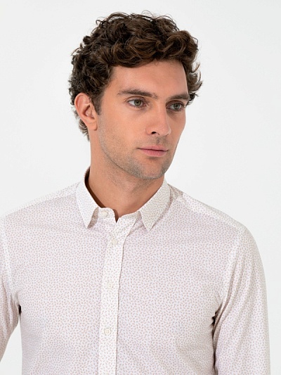 Рубашка с узором приталенная - G051SZ0040CATHERINE-R Сорочка муж. (VR011, M)
