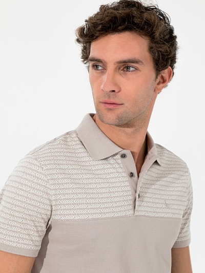 Футболка-поло с орнаментом - G051SZ0110LE TOBY-E Футболка муж. (VR024, S)