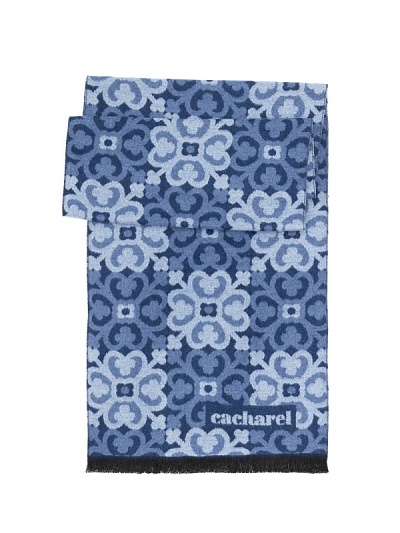 Шарф из вискозы с узором - A051SZ0DHATKSK23-VIS7 Шарф муж. (300)