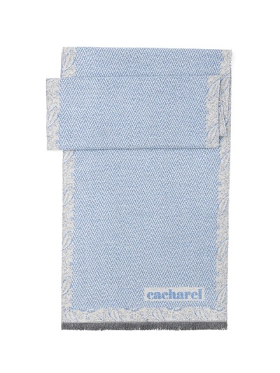 Шарф из вискозы с геометрическим узором - A051SZ0DHATKSK23-VIS9 Шарф муж. (300)