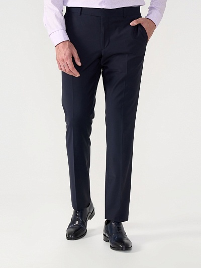 Брюки классические из смесовой шерсти зауженные - G051SZ0030THEO/P Брюки муж. (VR033, 48, 6)