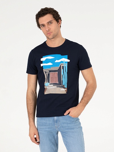 Футболка с принтом "абстрактный пейзаж" - G051SZ0110CAGA Футболка муж. (VR033, L)