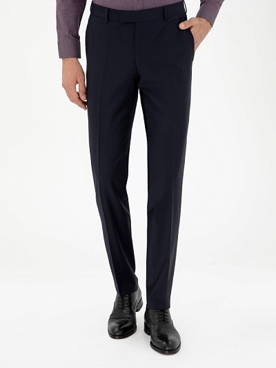 Брюки классические из смесовой шерсти зауженные - G051SZ0030NEW_THEO/P Брюки муж. (VR033, 52, 6)