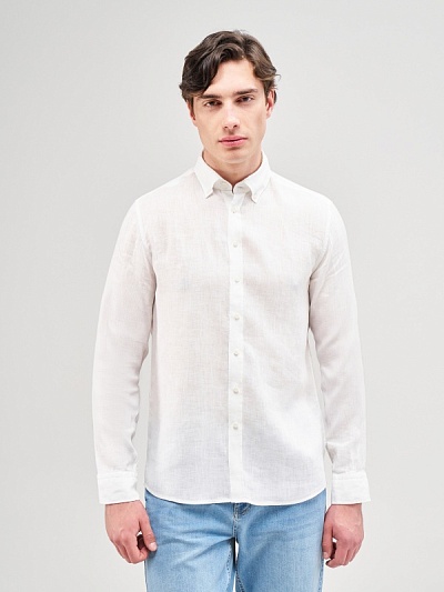 Рубашка льняная приталенная - G051GL0040LUZON_25Y Сорочка муж. (VR013, 44)