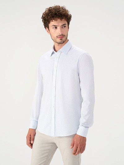 Рубашка с узором приталенная - G051SZ0040PEKIN Сорочка муж. (VR054, 2XL)