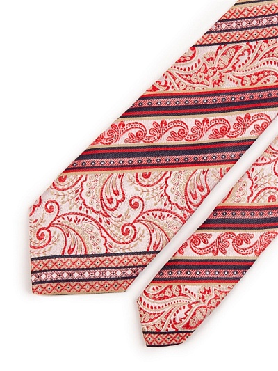 Галстук жаккардовый из шелка с узором - A051SZ0900IY21IPKK28 Галстук муж. (850)