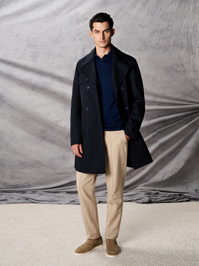 Плащ двубортный с поясом - G051SZ0MS0CARENT-R Куртка муж. (VR033, 58)