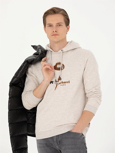 Худи с принтом без кармана - G051SZ0820MARCE Толстовка муж. (VR156, XL)