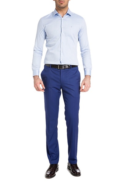 Брюки классические из шерсти зауженные - G051SZ003MARTINLEBBIE/P Брюки муж. (VR089, 56, 6)