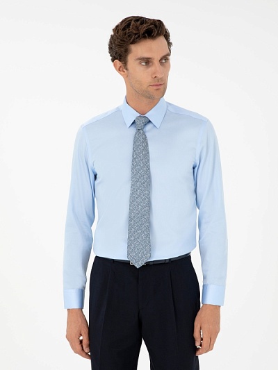 Рубашка классическая приталенная - G051SZ0040LEROY Сорочка муж. (VR003, 40)