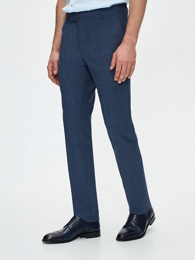 Брюки классические из смесовой шерсти зауженные - G051SZ0030ADOR/P Брюки муж. (VR033, 44, 6)