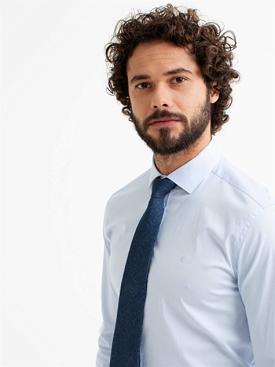 Рубашка классическая с хлопком приталенная - G051GL0040SERENA Сорочка муж. (VR003, 40)