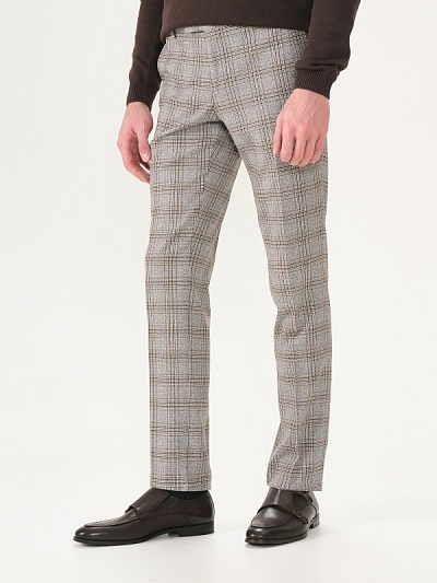 Брюки в клетку зауженные - G051SZ0030NORGE/P Брюки муж. (VR029, 56, 6)