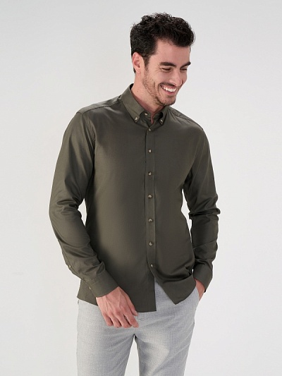 Рубашка повседневная приталенная - G051SZ0040BONS Сорочка муж. (VR054, 39)