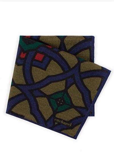 Платок нагрудный из шерсти с орнаментом - A051SZ0900SK20-YUNM10 Платок муж. (200)