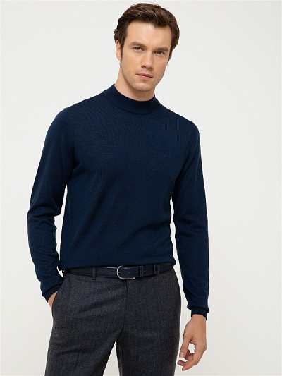 Водолазка трикотажная с воротником-стойка - G051SZ0TK0ELIÇ Кофта муж. (VR033, S)