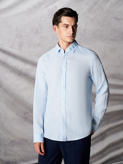 Рубашка льняная приталенная - G051GL0040LUZON Сорочка муж. (VR036, 40)