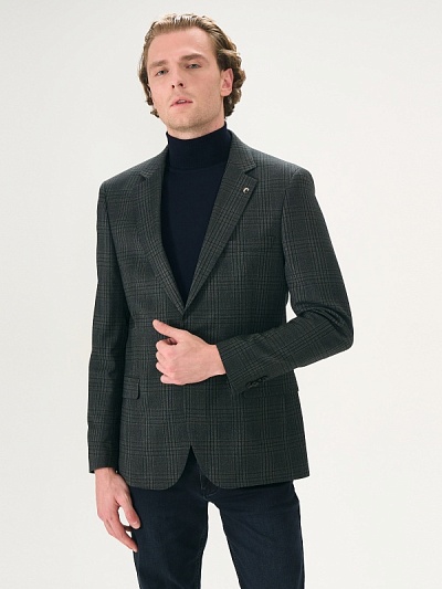 Пиджак в клетку из смесовой шерсти - G051SZ0020ERIC/C Пиджак муж. (VR054, 52, 6)