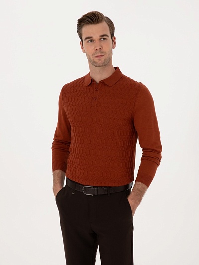 Джемпер с отложным воротником из смесовой шерсти - G051SZ0TK0DEAN Кофта муж. (VR261, 3XL)