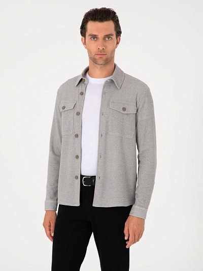 Рубашка плотная свободная - G051SZ0040PONGA Сорочка муж. (VR024, XL)