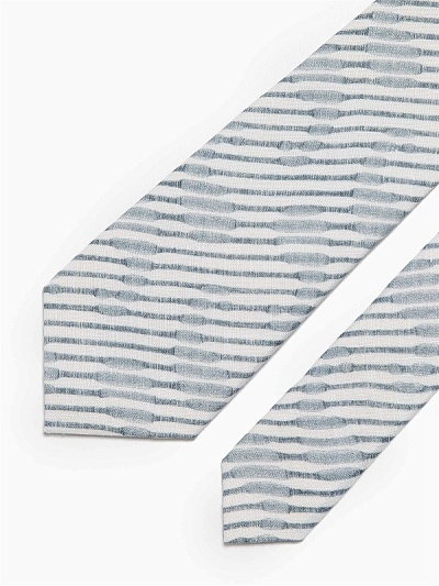 Галстук льняной с орнаментом - A051SZ090KA1Y8KI2 Галстук муж. (200)