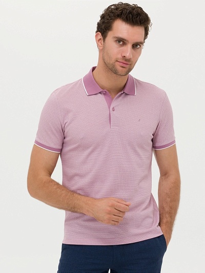 Футболка-поло с контрастным воротником - G051SZ0110KEZU Футболка муж. (VR050, S)