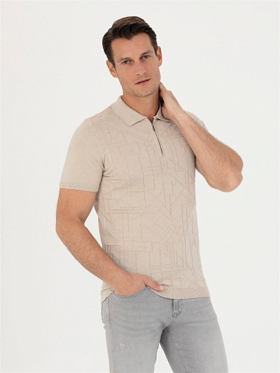 Футболка-поло трикотажная с воротником на молнии - G051SZ0TK0TAMIA Кофта муж. (VR011, M)