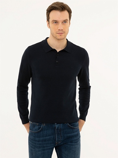 Поло с длинным рукавом из хлопка - G051GL0TK0LEOP Кофта муж. (VR033, S)