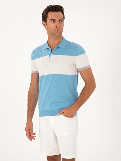 Футболка-поло из хлопка с добавлением шелка и кашемира - G051SZ0TK0PIO Кофта муж. (VR093, S)