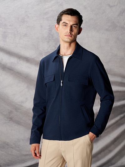 Рубашка плотная на молнии - G051SZ0040AURI Сорочка муж. (VR033, 3XL)