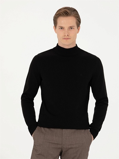 Водолазка хлопковая с воротником-стойка - G051GL0TK0LEOB Кофта муж. (VR046, XS)