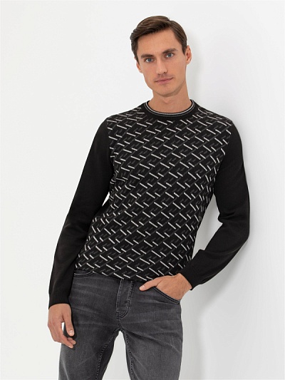 Джемпер с узором - G051SZ0TK0LEJULY Кофта муж. (VR046, 2XL)