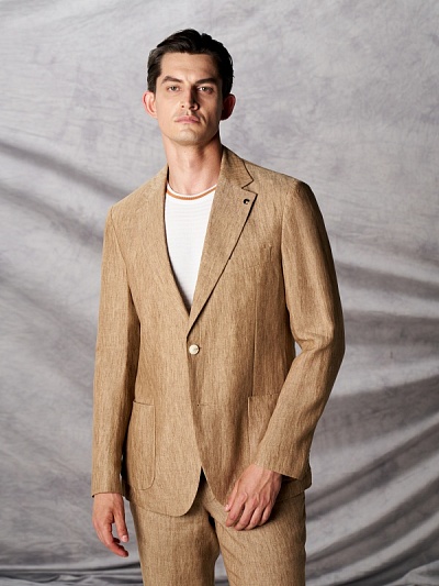 Пиджак льняной - G051SZ0020OLIA/C Пиджак муж. (VR029, 46, 6)