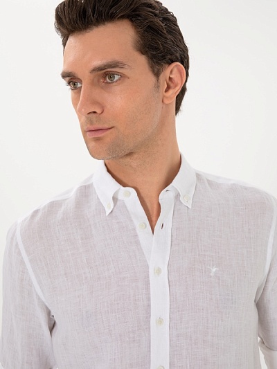 Рубашка льняная приталенная - G051SZ0040CAHAREXC Сорочка муж. (VR013, 4XL)