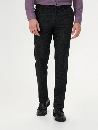 Брюки текстурированные с добавлением шерсти зауженные - G051SZ0030LUXEM/P Брюки муж. (VR046, 46, 6)